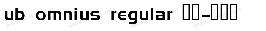 ub omnius regular 字体字体转换